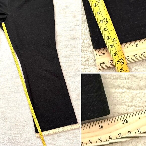 Apt 9 Womens Dress Pants Plus Size 14W Short Pull On Black Textured - Picture 7 of 8